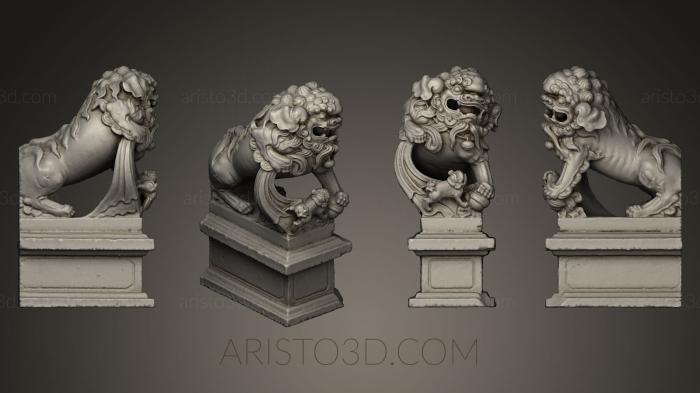 Figurines lions tigers sphinxes (STKL_0144) 3D model for CNC machine